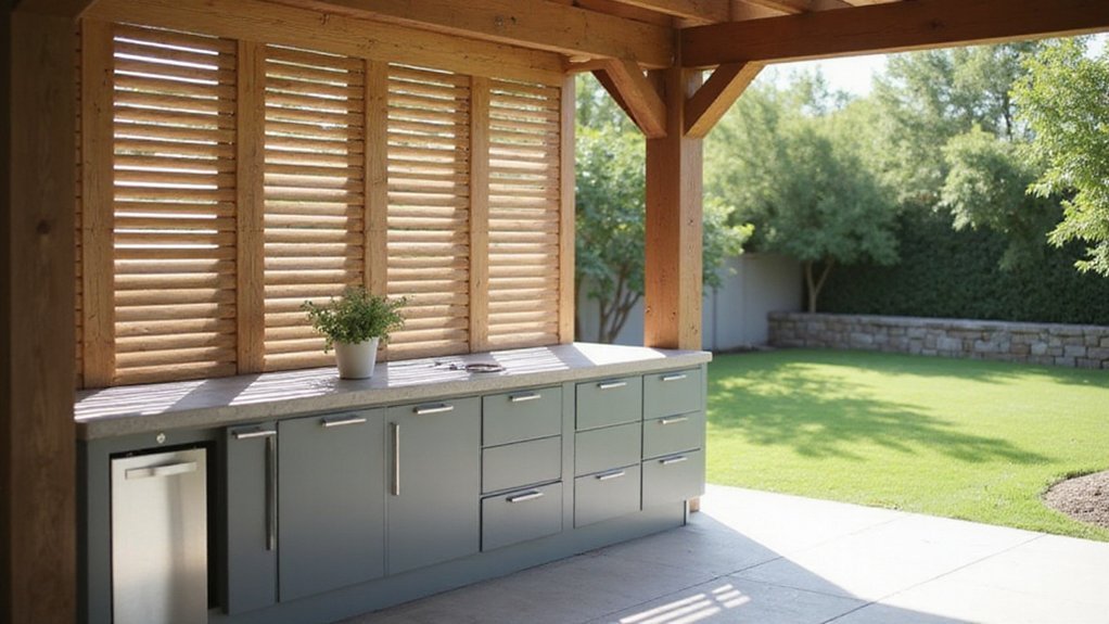 building outdoor kitchen cabinets