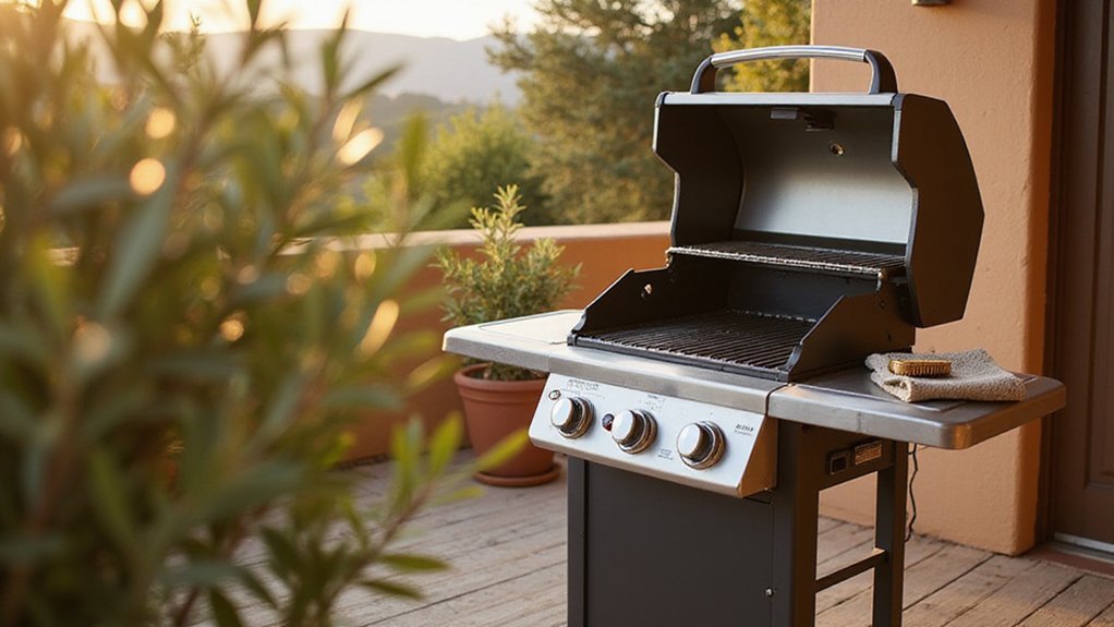 clean propane grill easily