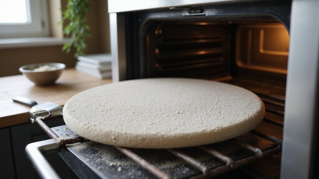 using a pizza stone