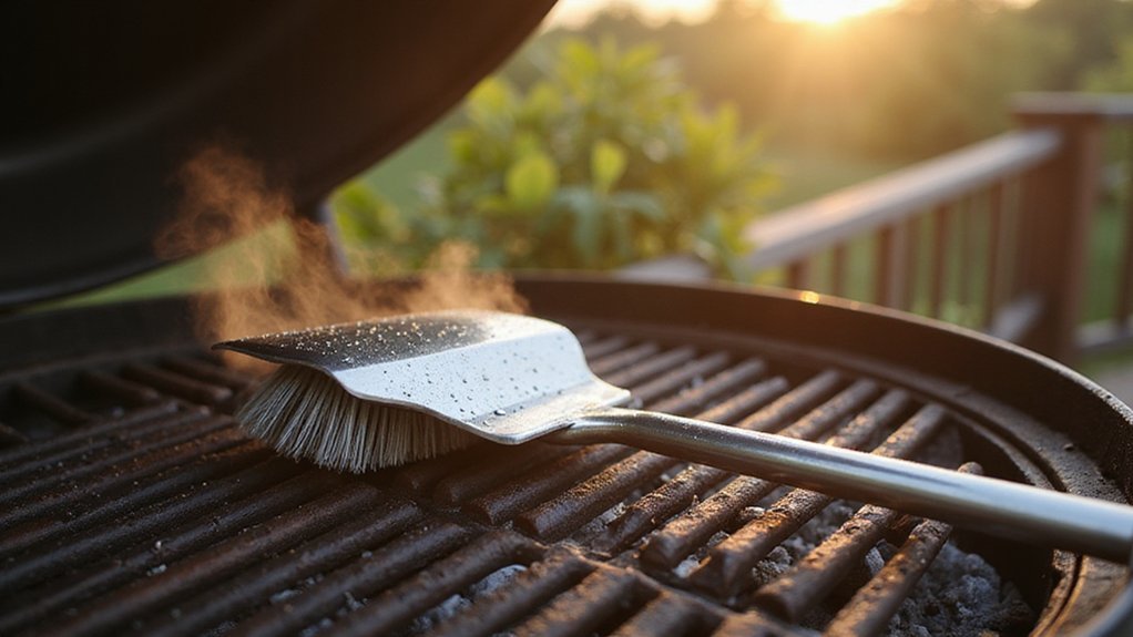 using grill brush properly